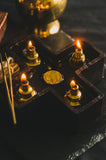 4-Fold Gilded Cross Lamp