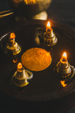 4-Fold Copper Gilded Circular Oil Lamp  XY