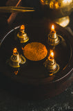 4-Fold Copper Gilded Circular Oil Lamp  XY