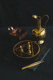 3-Fold Circular Triangle Gilded Lamp