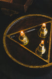 3-Fold Circular Triangle Gilded Lamp