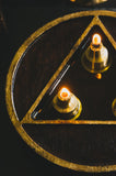3-Fold Circular Triangle Gilded Lamp