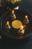 4-Fold Gilded Circular Oil Lamp