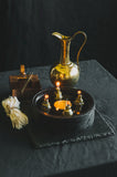 4-Fold Gilded Circular Oil Lamp