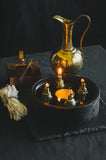 4-Fold Gilded Circular Oil Lamp