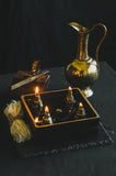 4-Fold Gilded Square Lamp