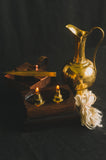 2-Fold Twin Flame Lamp with Wooden Dock  XY