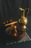 Single Flame Circular Triangle Lamp