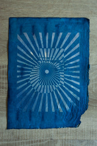 'A Trinity - 1' - Cyanotype on handmade paper