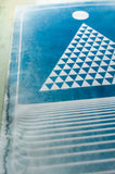 'Triangles I' - Cyanotype on handmade paper