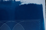 'Halves III' - Cyanotype on handmade paper