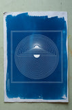 'Rotations I' - Cyanotype on handmade paper