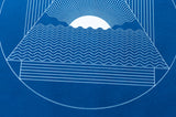 'Sunset II - A' - Cyanotype on handmade paper