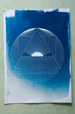 'Sunset II - B' - Cyanotype on handmade paper